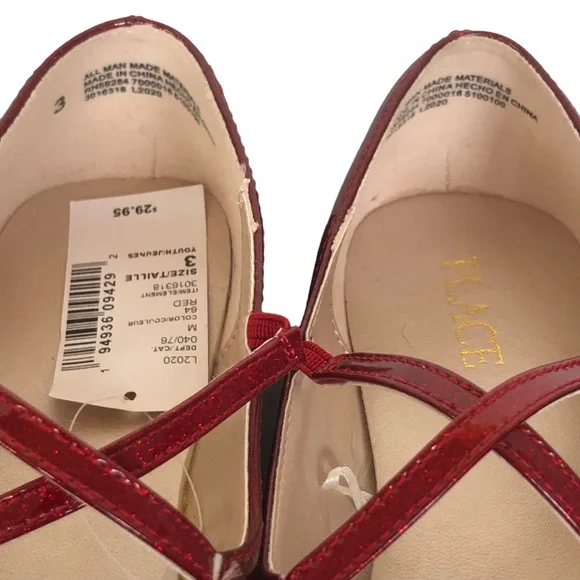 Gymboree Red Criss Cross Strapped Mary Janes size 3 - Picture 6 of 10